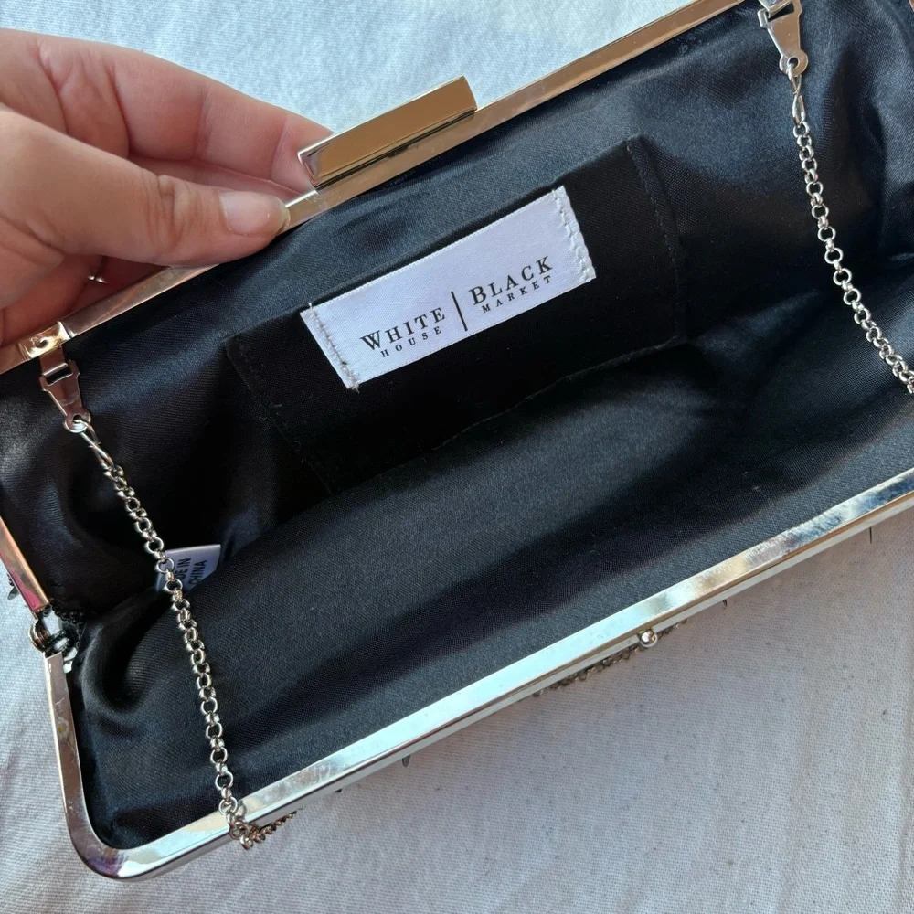 White House Black Market Sequin Evening Clutch - Picture 2 of 4